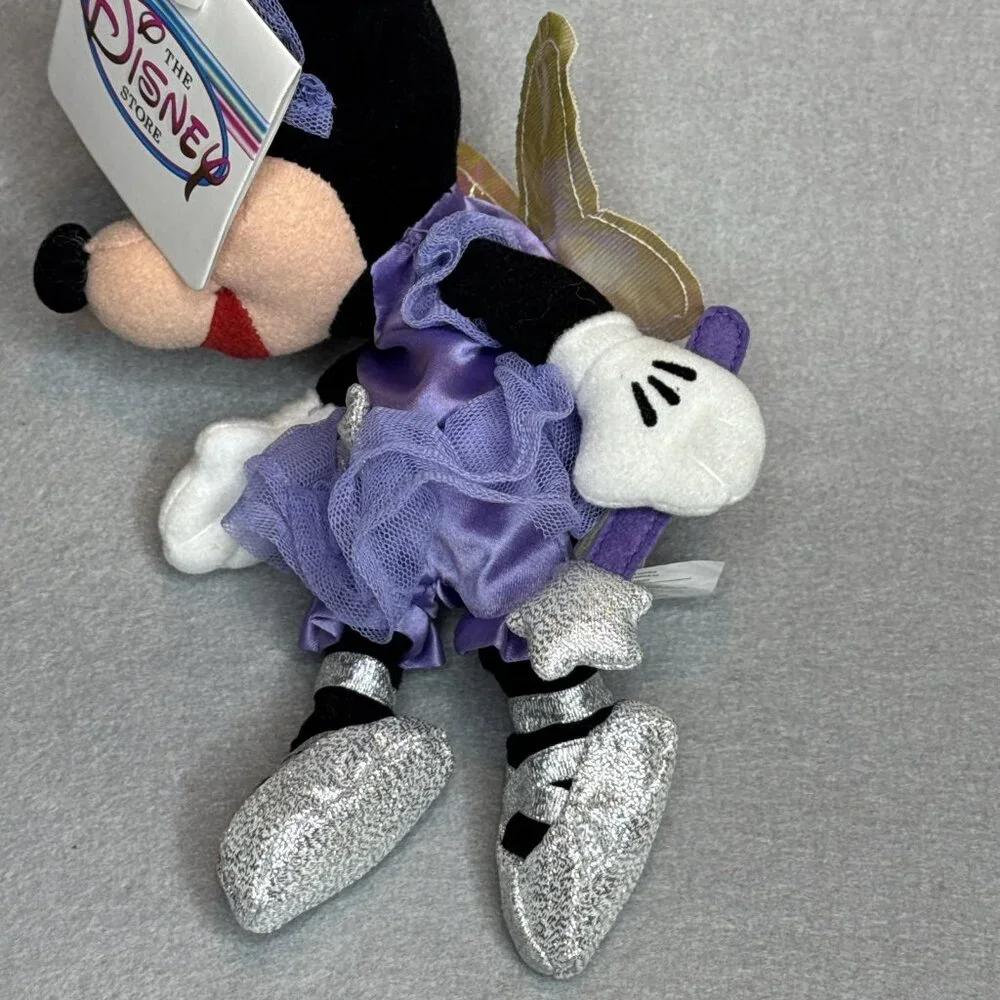 Sugar Plum Minnie Mouse Purple Fairy The Disney Store Bean Bag Plush 9